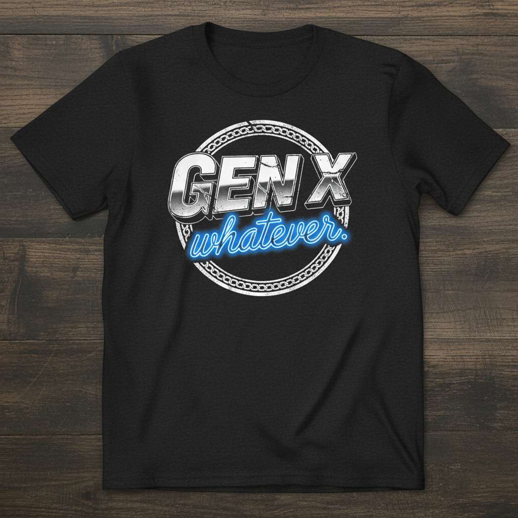 Gen X Whatever Funny Graphic T-Shirt, Novelty Gen X Tee Gift Idea