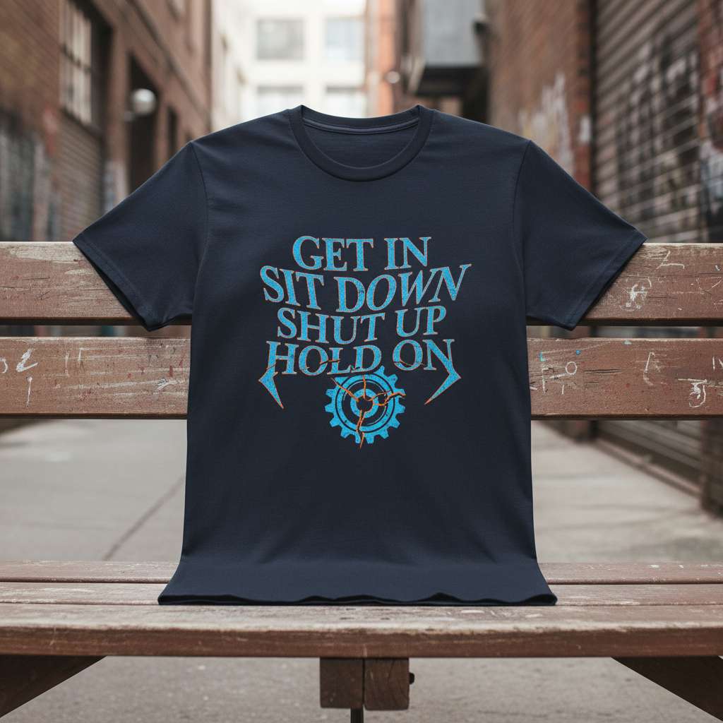 Get In Sit Down Shut Up Hold On Graphic T-Shirt, Funny Novelty Tee