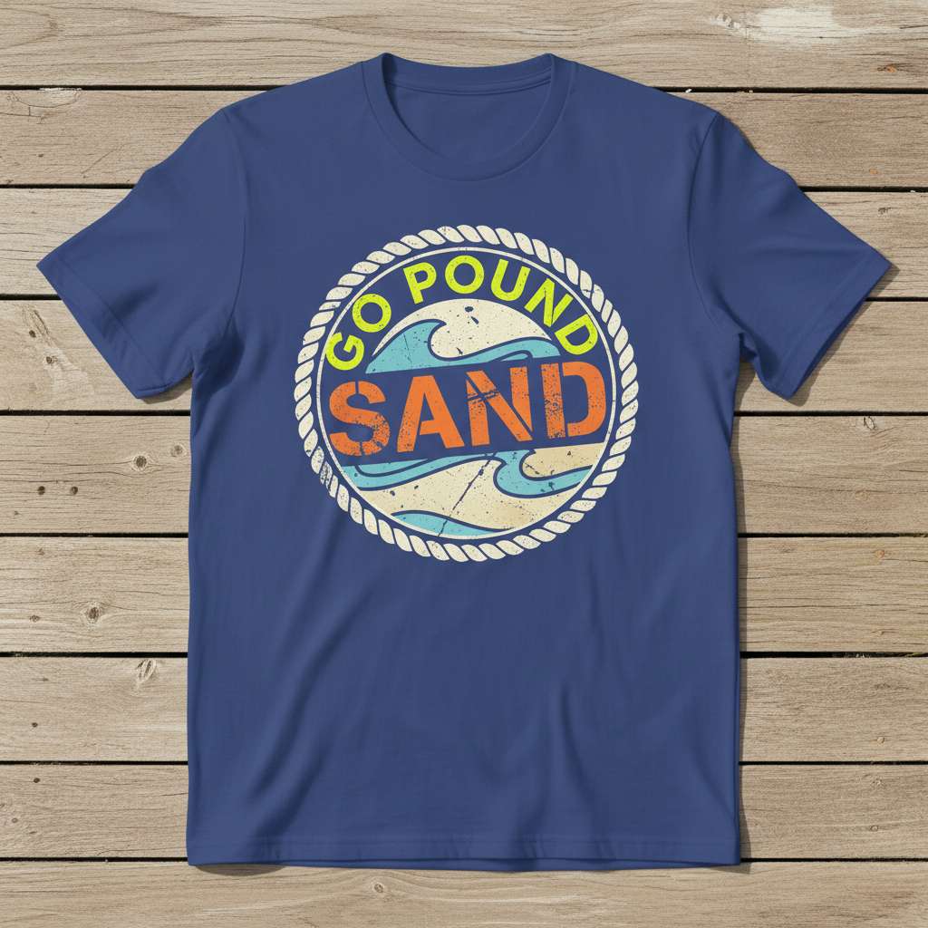Go Pound Sand Retro T-Shirt, Beach Tee Gift Idea