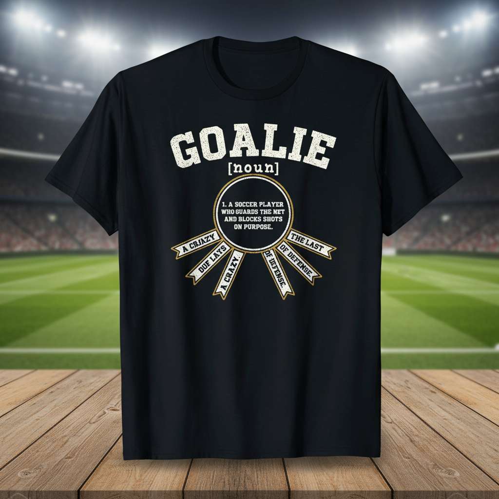 Goalie [Noun] Funny Soccer Player T-Shirt, Novelty Defense Tee