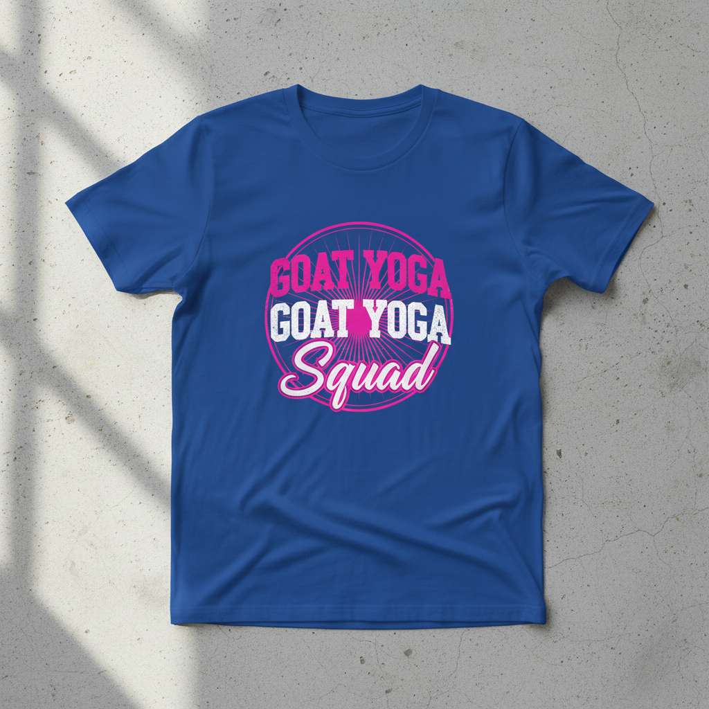 Goat Yoga Squad Funny Goat Yoga T-Shirt, Novelty Tee Outfit