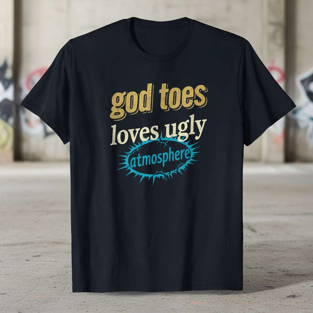 God Loves Ugly Atmosphere T-Shirt, Graphic Tee Gift Idea