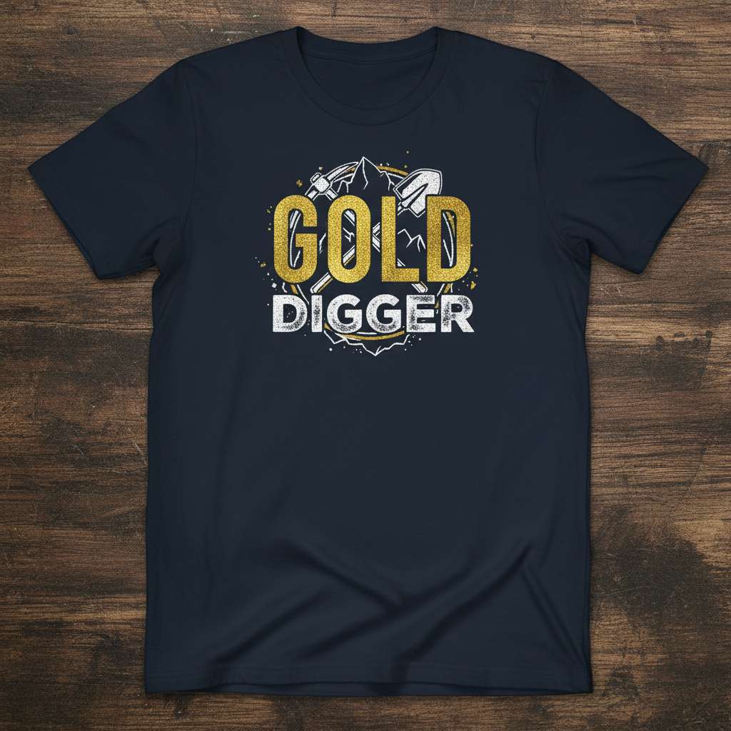 Gold Digger Graphic T-Shirt, Novelty Tee Gift