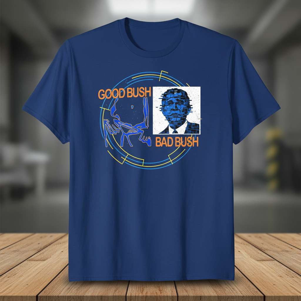Good Bush Bad Bush Graphic T-Shirt, Funny Political Tee Gift Idea