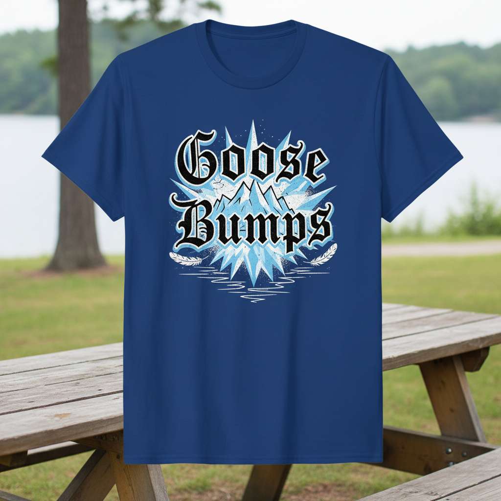 Goose Bumps Graphic T-Shirt, Mountain Cold Tee Gift Idea