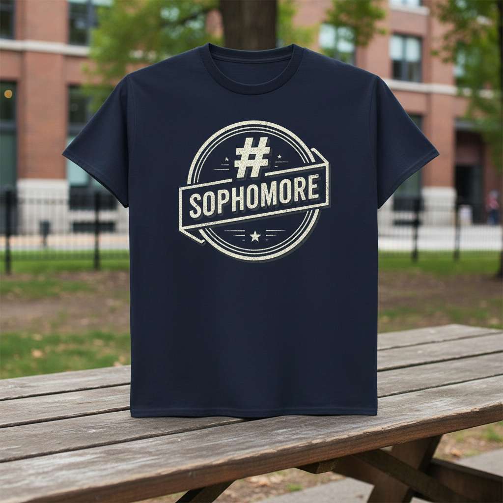 #Sophomore Graphic T-Shirt, Funny Back to School Tee Gift Idea