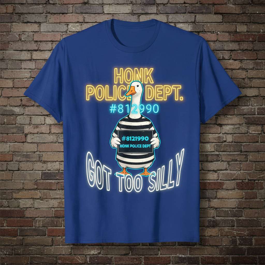 Got Too Silly Honk Police Dept T-Shirt Funny Graphic Tee