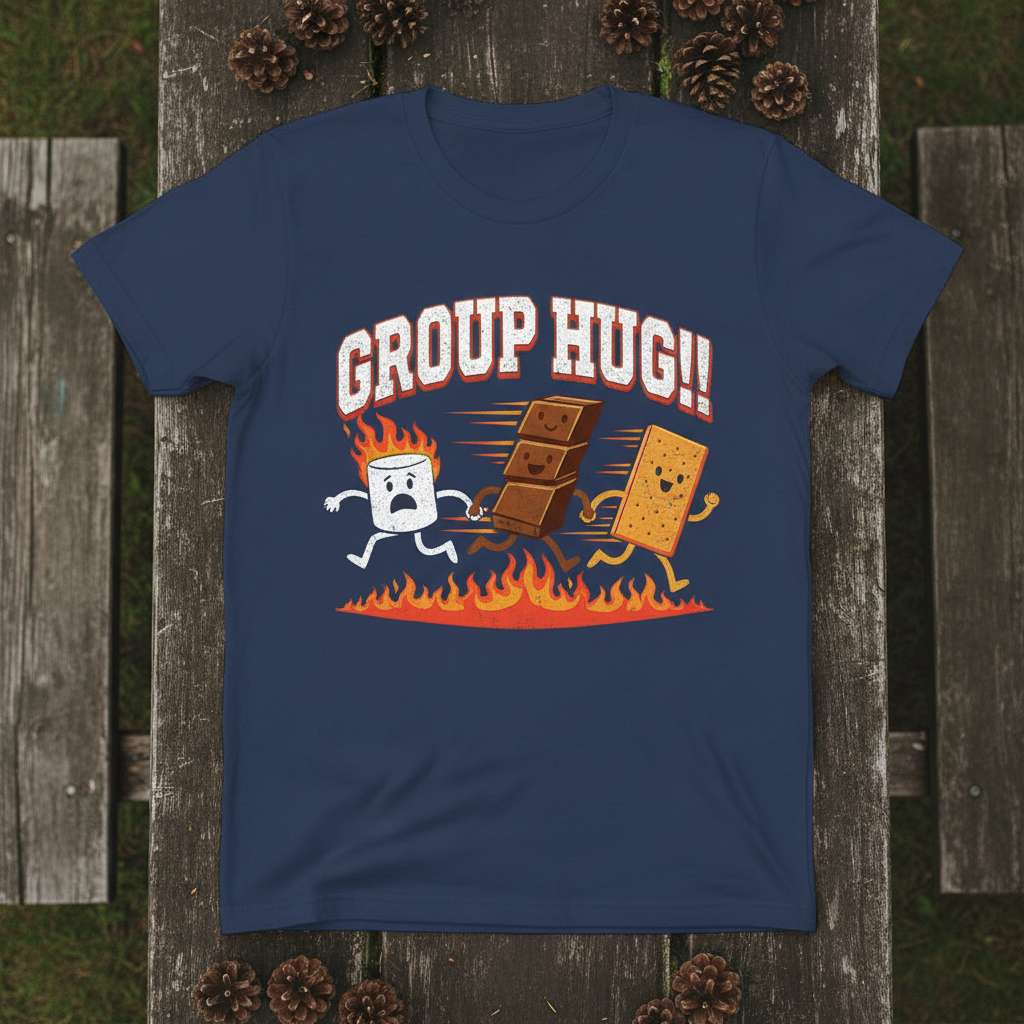 Group Hug!! Graphic T-Shirt, Funny Smores Tee