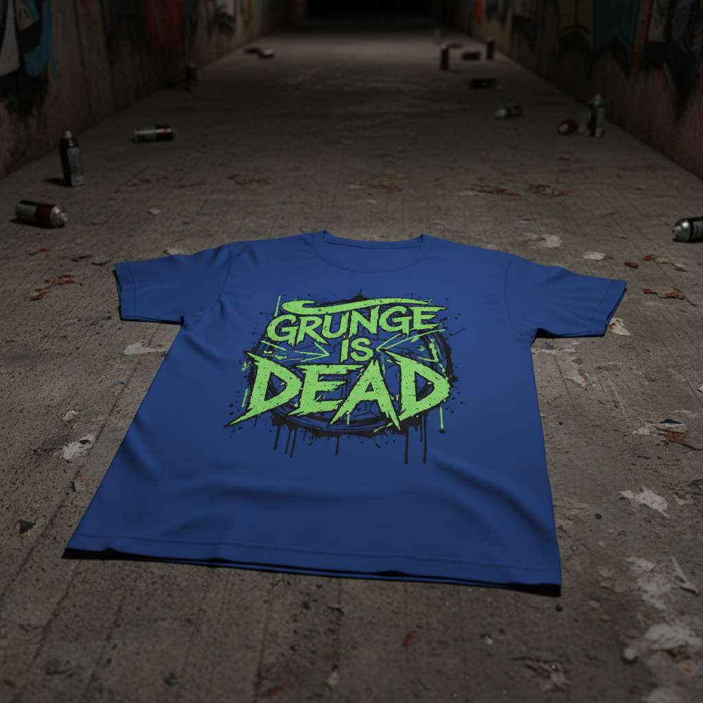 Grunge Is Dead Graphic T-Shirt, Funny Music Tee Gift Idea