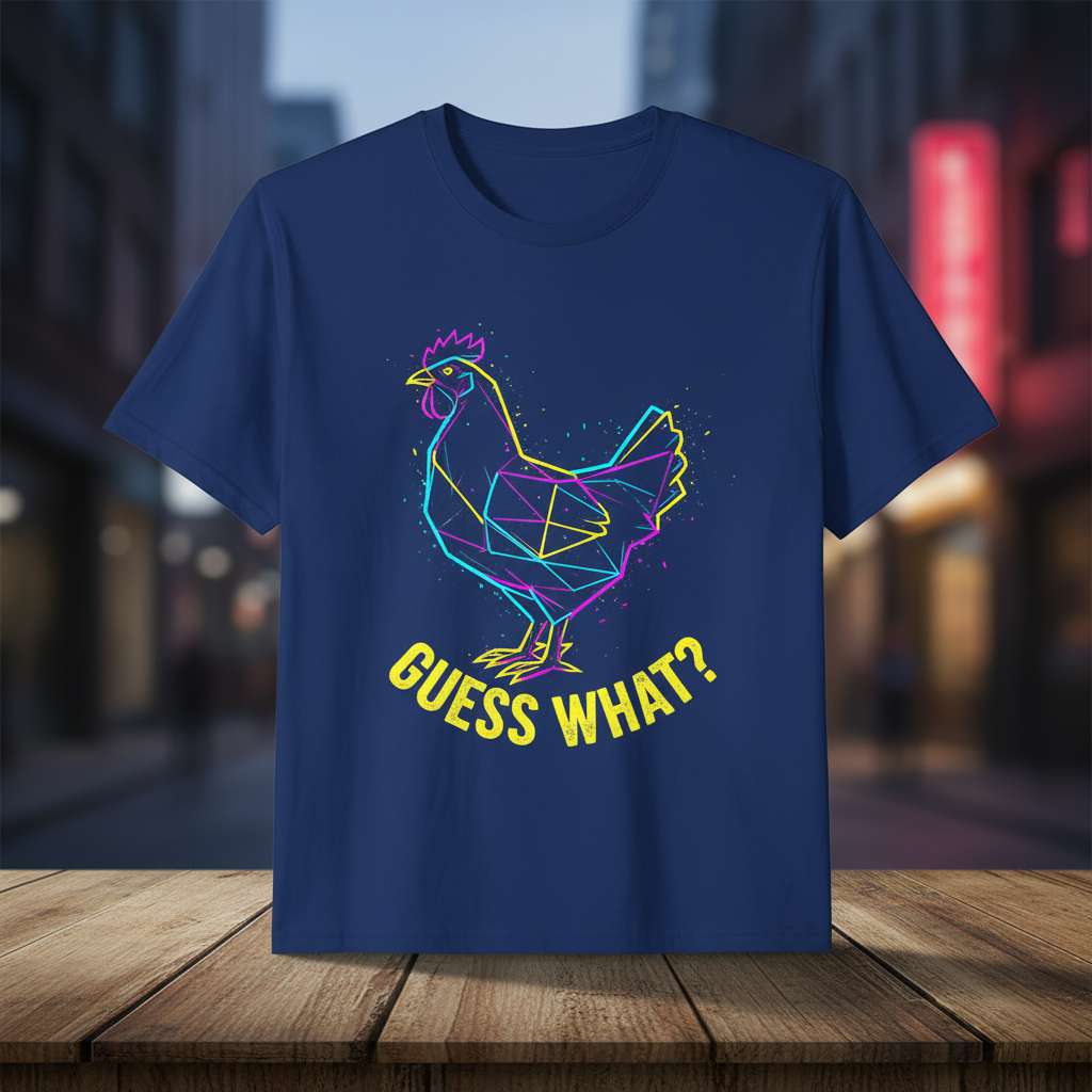 Guess What Chicken Butt Graphic T-Shirt, Funny Novelty Tee Gift Idea