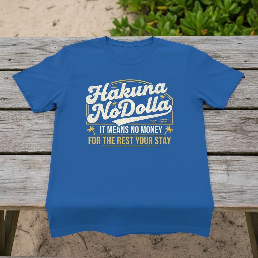 Hakuna NoDolla It Means No Money For The Rest Your Stay Graphic T-Shirt, Vacation Tee Gift Idea