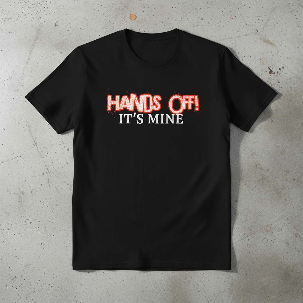 Hands Off! Its Mine Graphic T-Shirt, Funny Tee