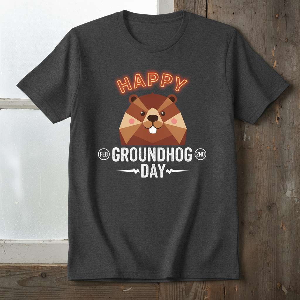 Happy Groundhog Day T-Shirt, Groundhog Day Tee Graphic Gift Idea