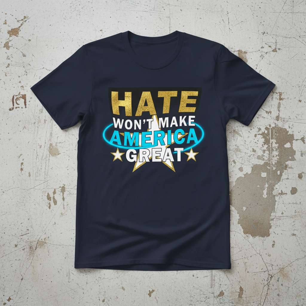 Hate Wont Make America Great Graphic T-Shirt, Unisex Tee Merch Idea