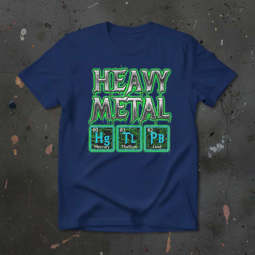 Heavy Metal Periodic Table Pun T-Shirt, Funny Graphic Tee Idea
