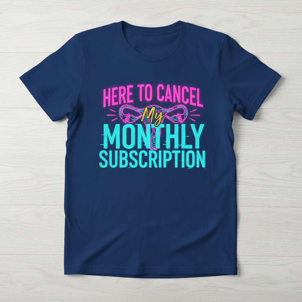 Here To Cancel My Monthly Subscription T-Shirt, Funny Recovery Tee Gift Idea