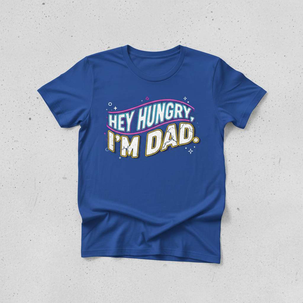 Hey Hungry, Im Dad Graphic T-Shirt, Fathers Day Tee Gift Idea