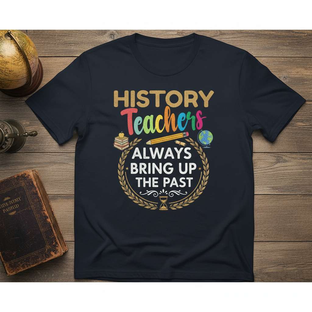 History Teachers Always Bring Up The Past T-Shirt, Funny Graphic Tee Merch