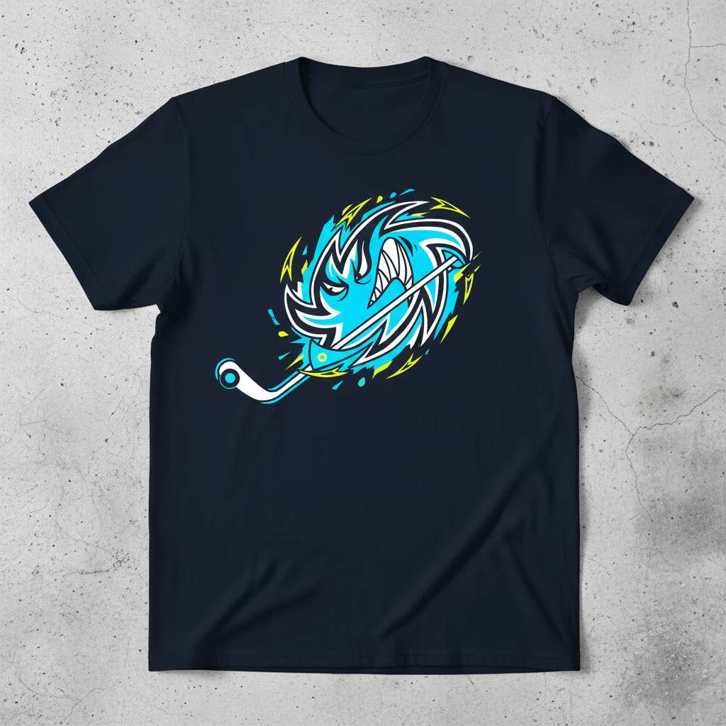 Hockey Time Graphic T-Shirt, Cool Sports Tee Gift Idea