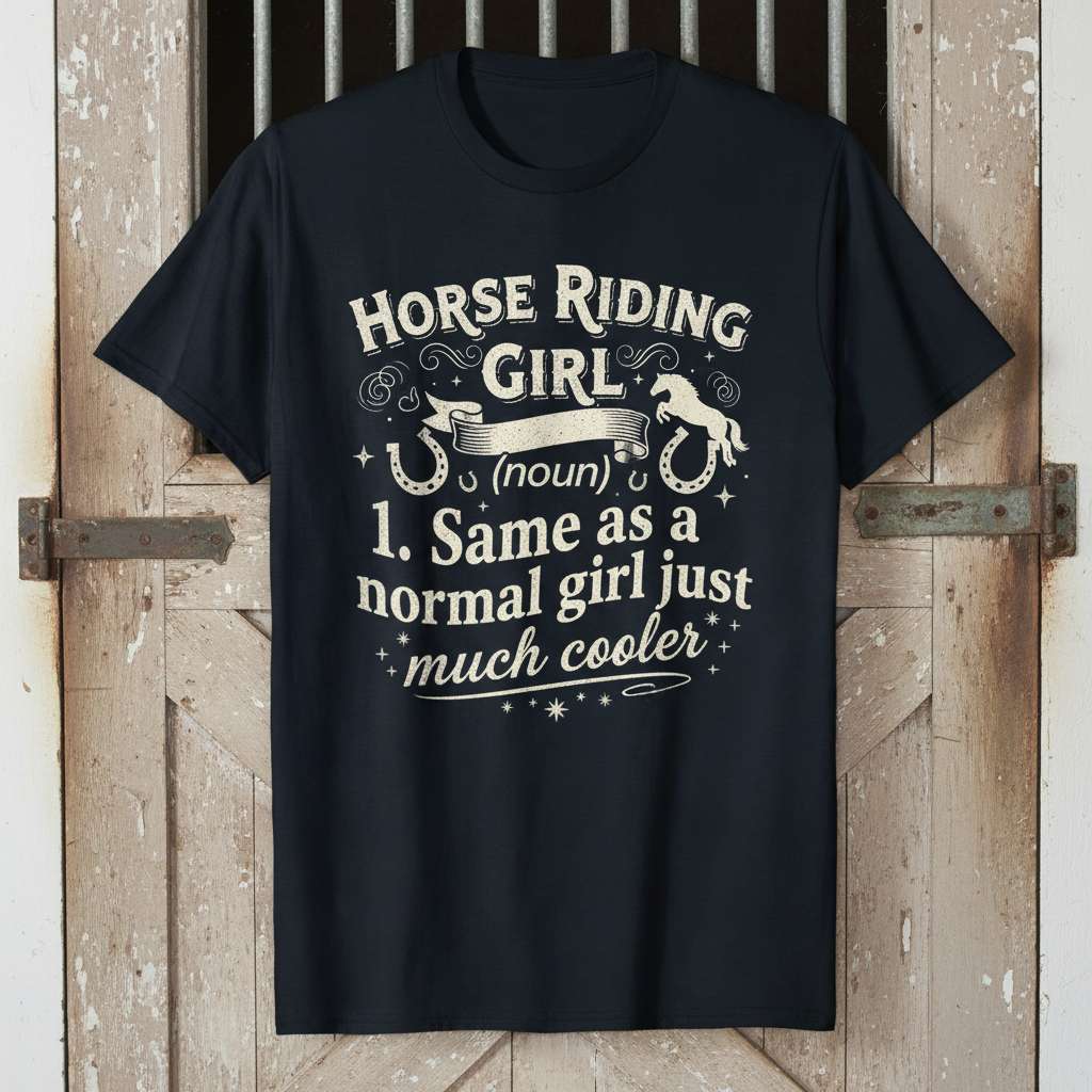 Horse Riding Girl 1 Same As A Normal Girl Just Much Cooler T-Shirt, Funny Equestrian Tee Gift Idea