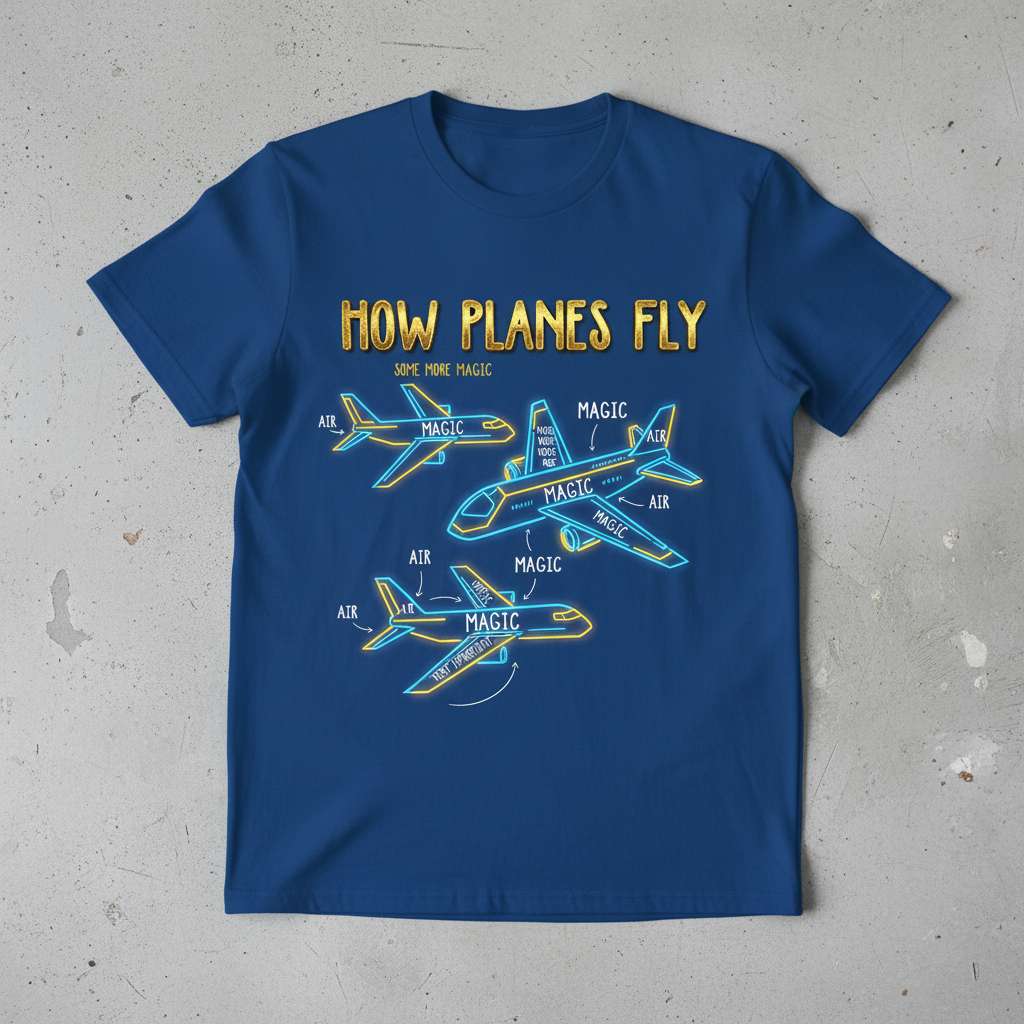 How Planes Fly Some More Magic T-Shirt, Graphic Flight Tee