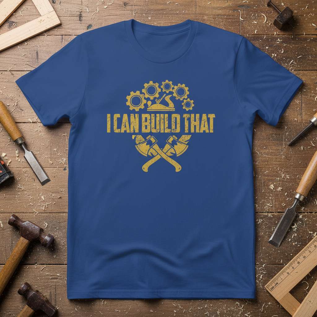 I Can Build That Graphic T-Shirt, Funny Carpenter Tee Gift Idea