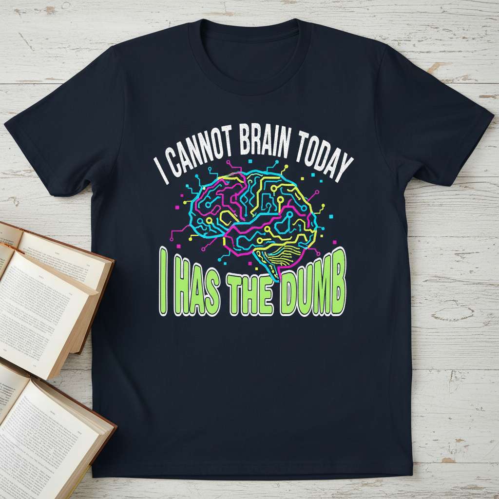 I Cannot Brain Today I Has The Dumb Graphic T-Shirt, Funny Tee Gift Idea