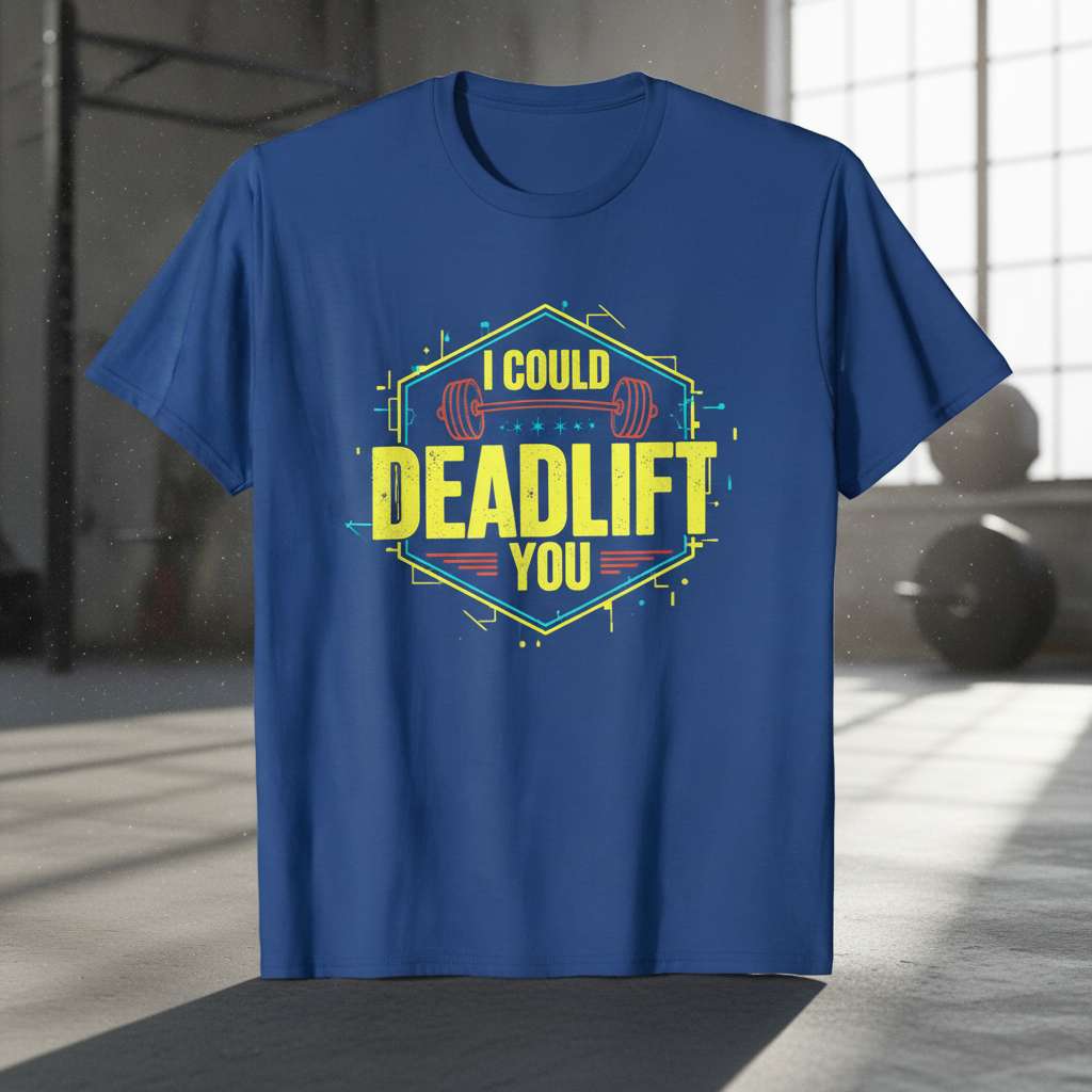 I Could Deadlift You Graphic T-Shirt, Gym Motivation Tee Gift Idea