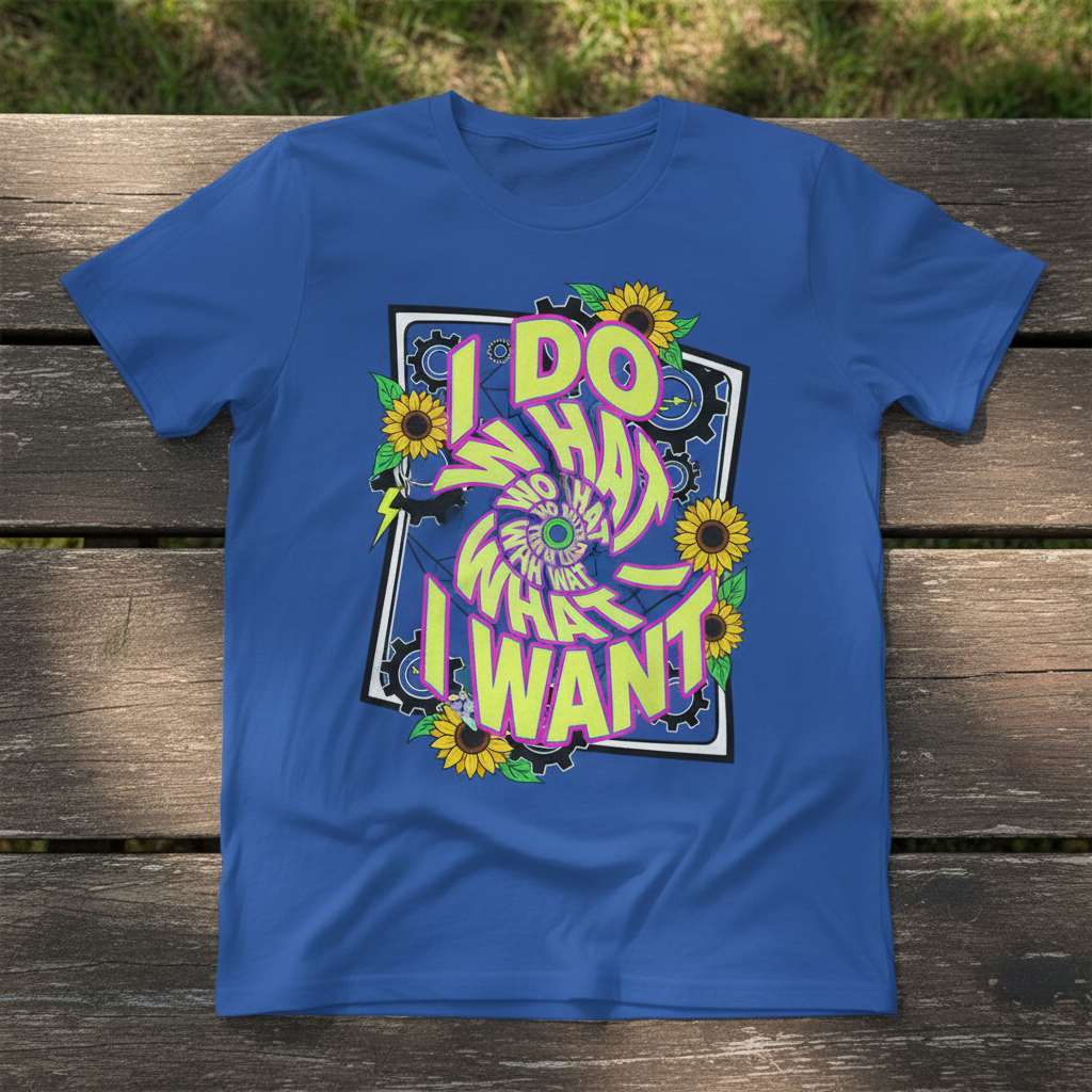 I Do What I Want Graphic T-Shirt, Funny Sunflower Tee Gift Idea