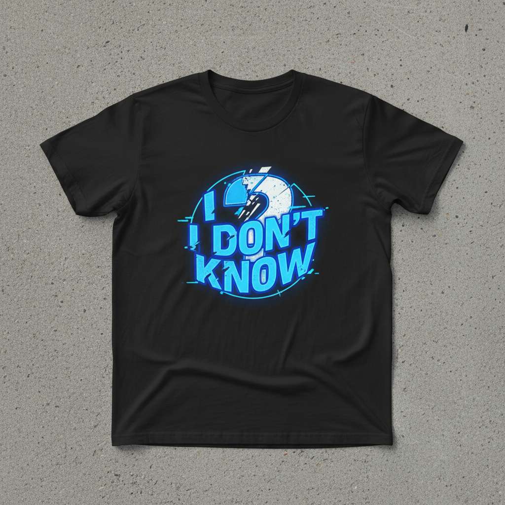 I Dont Know Graphic T-Shirt, Funny Novelty Tee Gift Idea