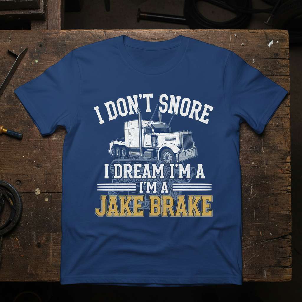 I Dont Snore I Dream Im A Jake Brake Trucker T-Shirt, Funny Trucker Tee