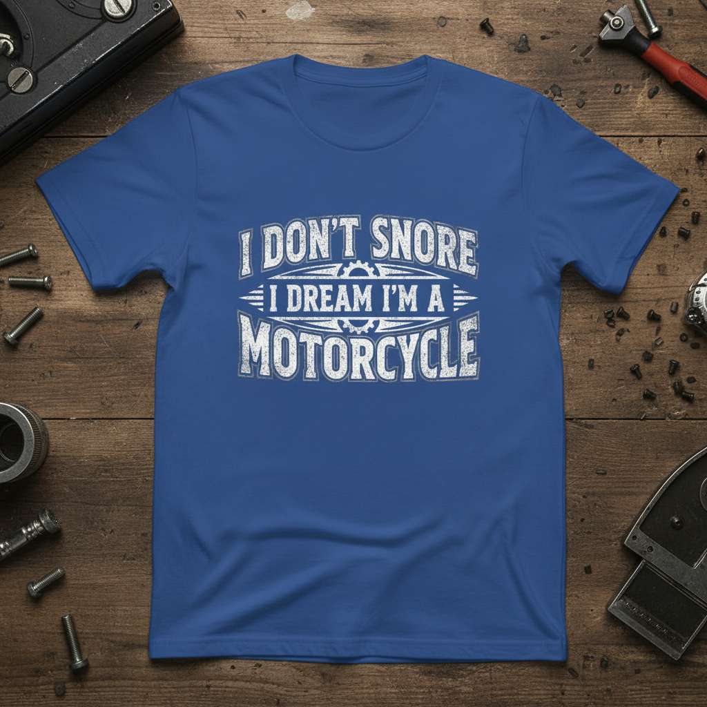 I Dont Snore I Dream Im a Motorcycle Graphic T-Shirt, Funny Tee Gift Idea_1768372309