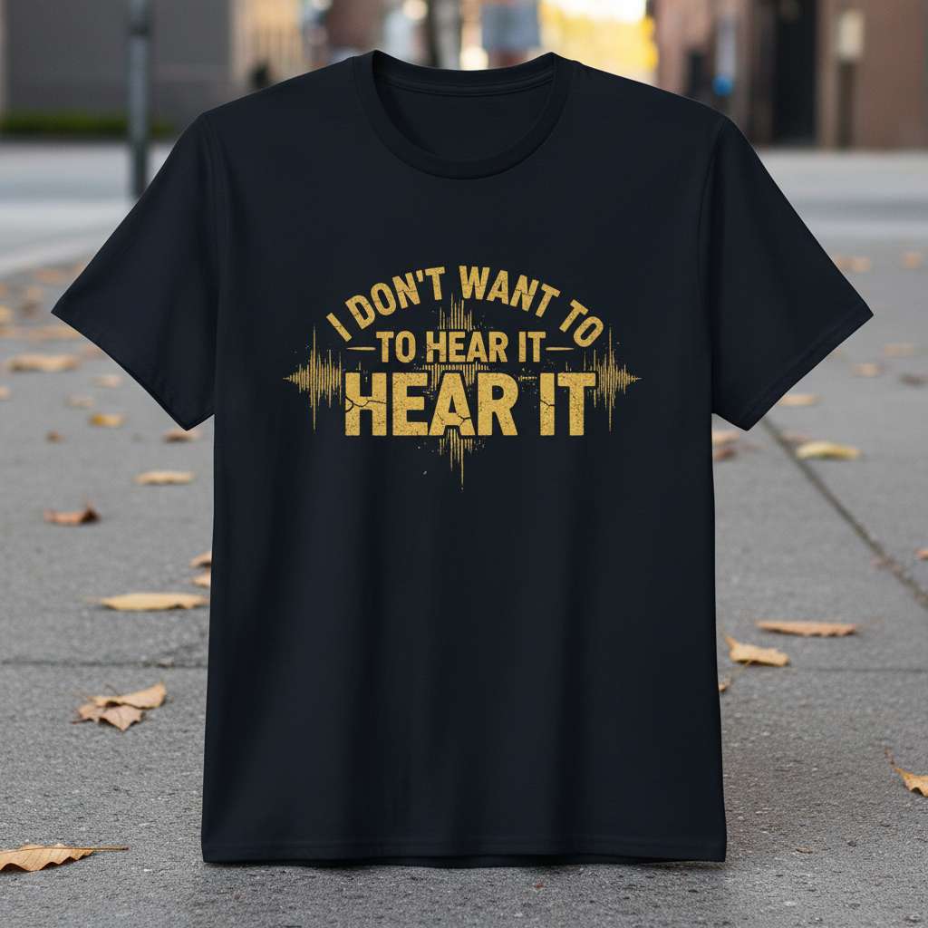 I Dont Want To Hear It Funny T-Shirt, Novelty Tee Gift Idea