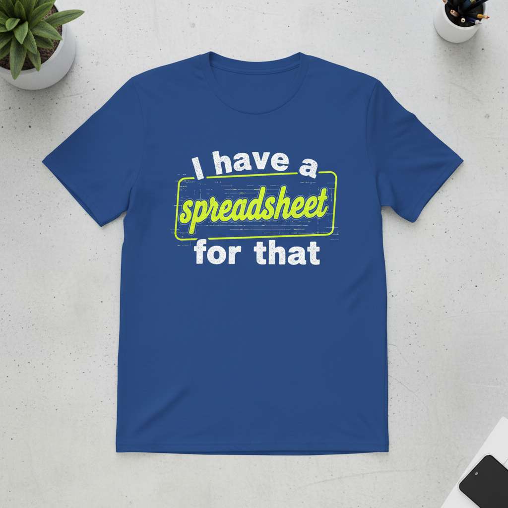 I Have A Spreadsheet For That Graphic T-Shirt, Funny Tee Gift Idea