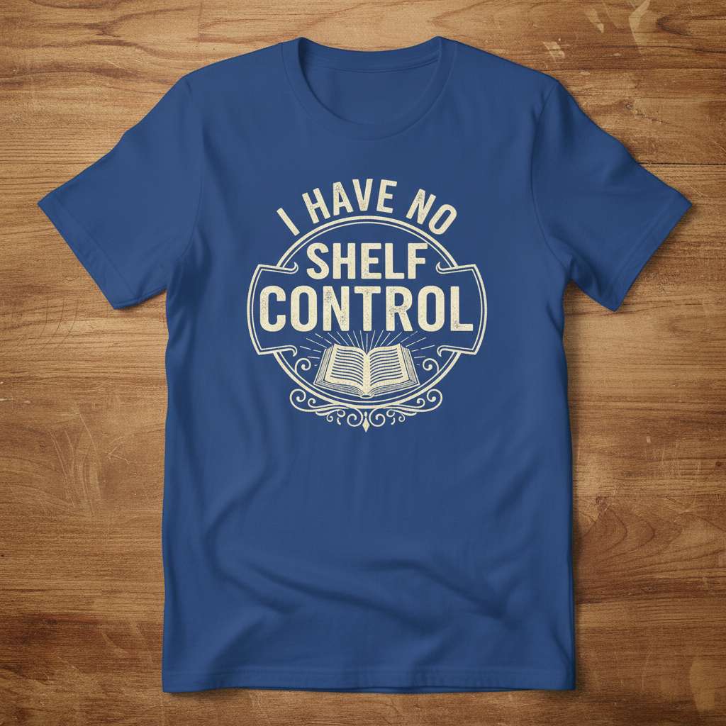 I Have No Shelf Control Graphic T-Shirt, Book Lover Funny Librarian Tee Gift Idea