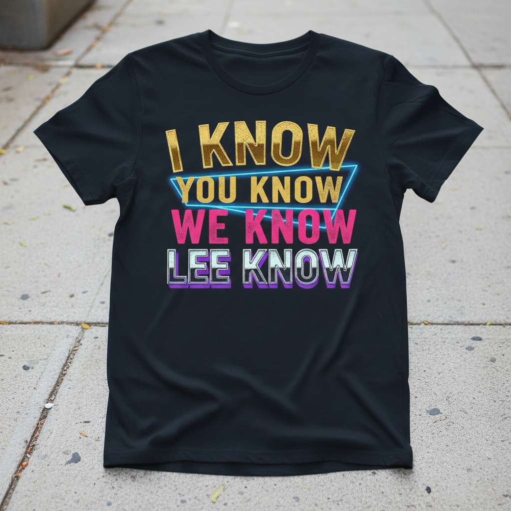 I Know You Know We Know Lee Know Graphic T-Shirt, Funny Tee Gift Idea