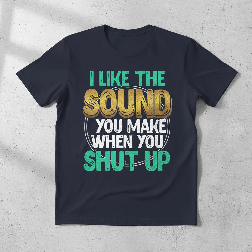 I Like The Sound You Make When You Shut Up Funny T-Shirt, Novelty Tee