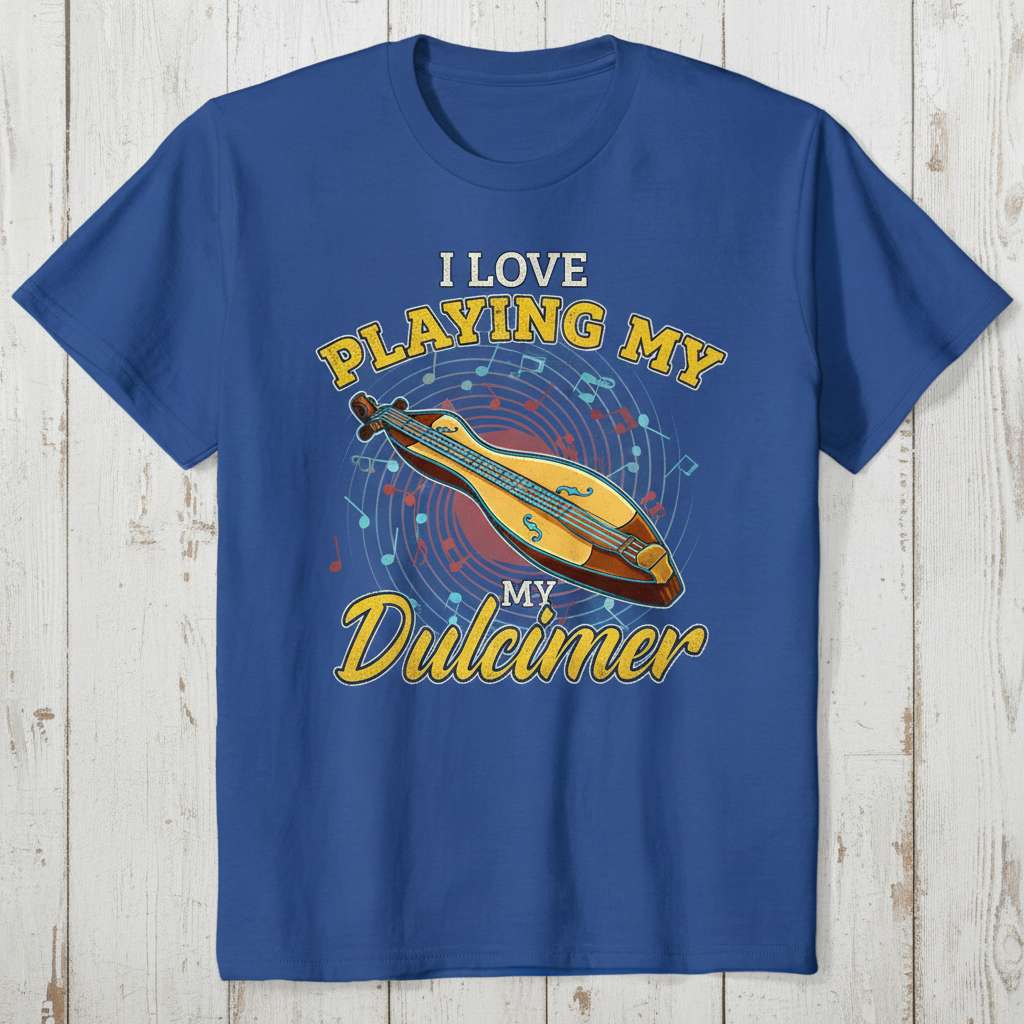 I Love Playing My Dulcimer T-Shirt, Funny Musician Graphic Tee