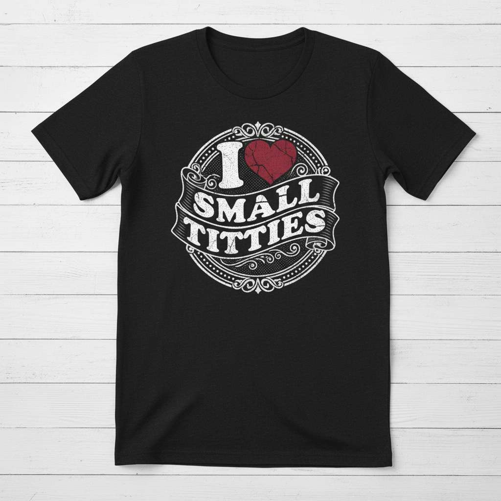 I Love Small Ditties Funny Graphic T-Shirt, Novelty Tee