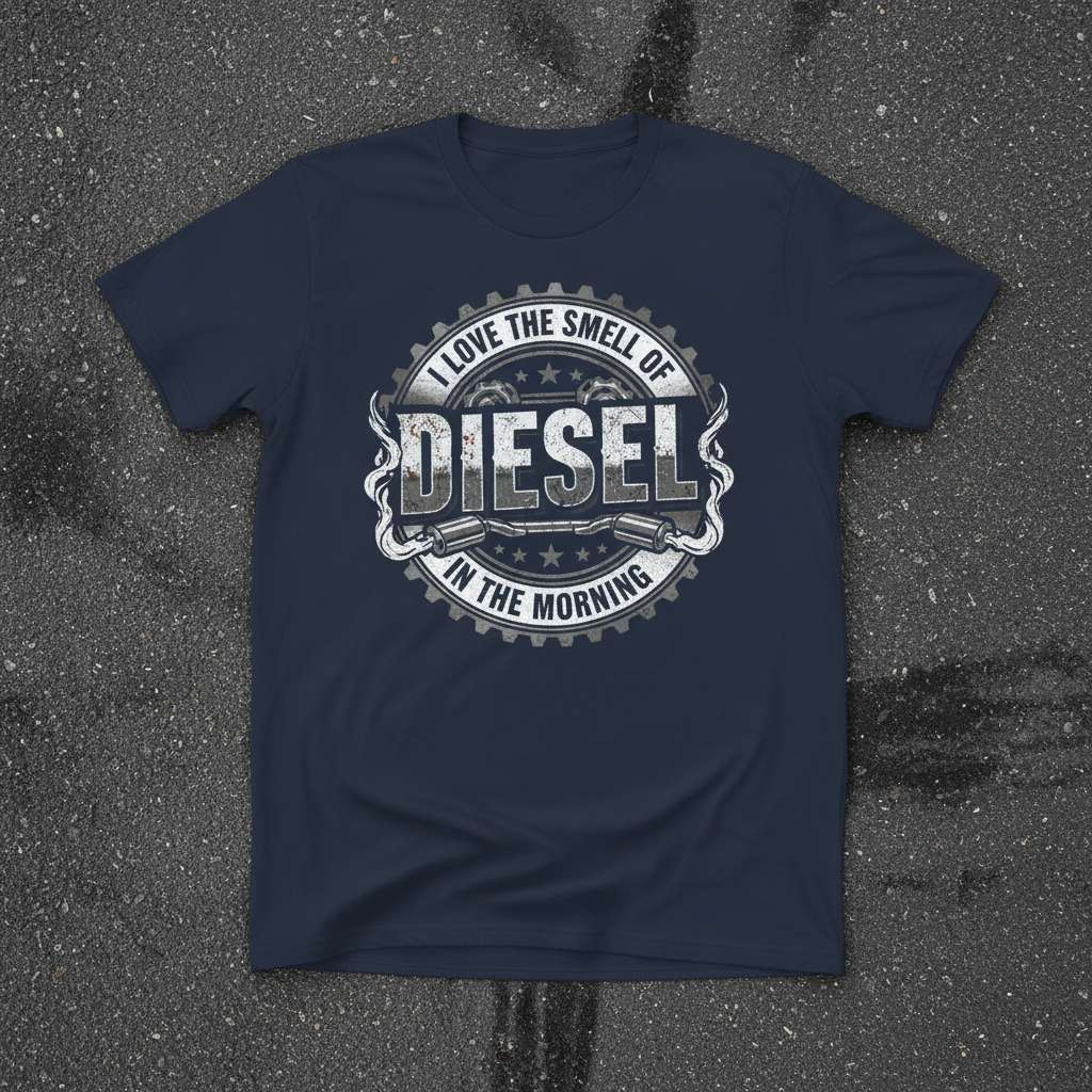 I Love The Smell Of Diesel In The Morning T-Shirt, Graphic Diesel Lover Tee Gift