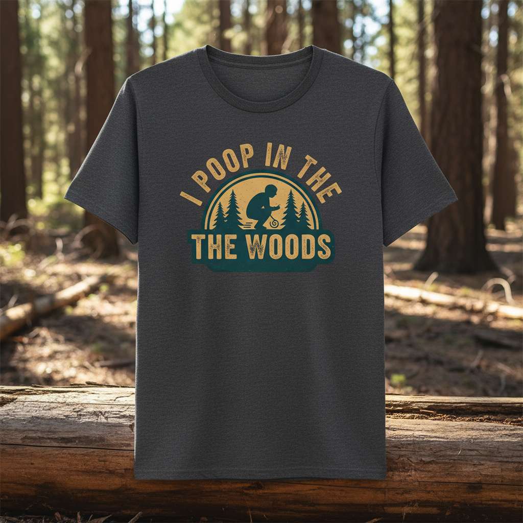 I Poop In The Woods T-Shirt, Funny Outdoor Graphic Tee Gift Idea