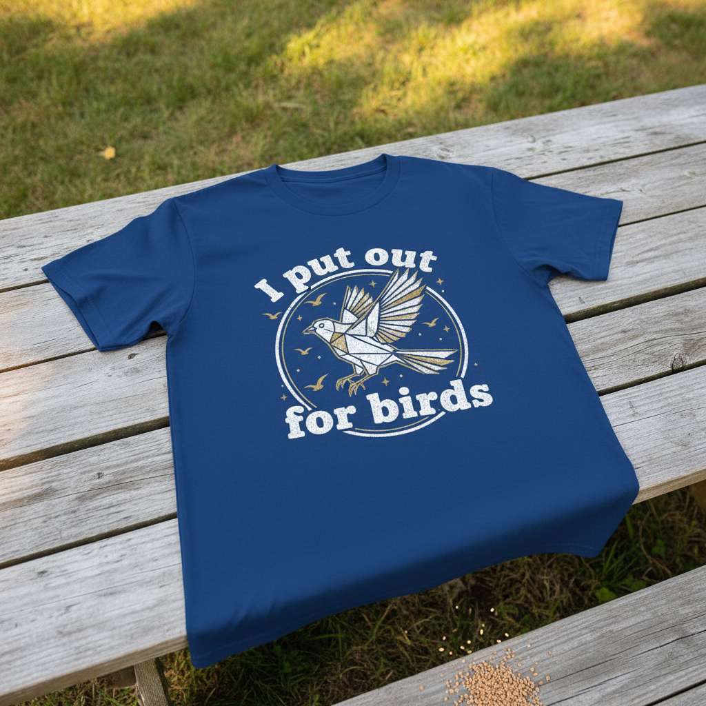 I Put Out For Birds Graphic T-Shirt, Bird Lover Tee Gift