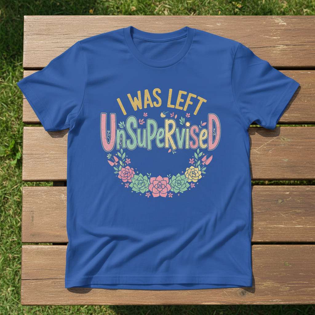 I Was Left Unsupervised T-Shirt, Funny Graphic Tee, Cute Outfit Gift Idea