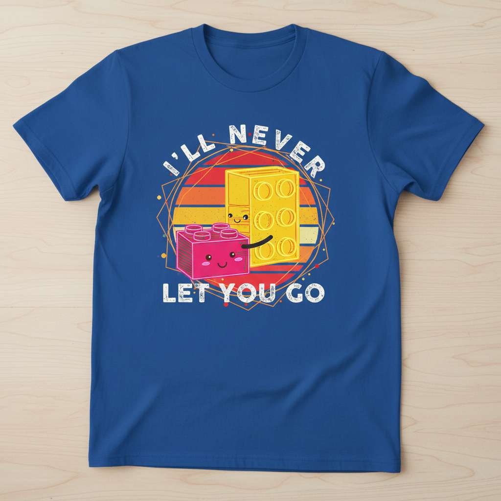 Ill Never Let You Go Building Bricks T-Shirt, Funny Graphic Tee Idea