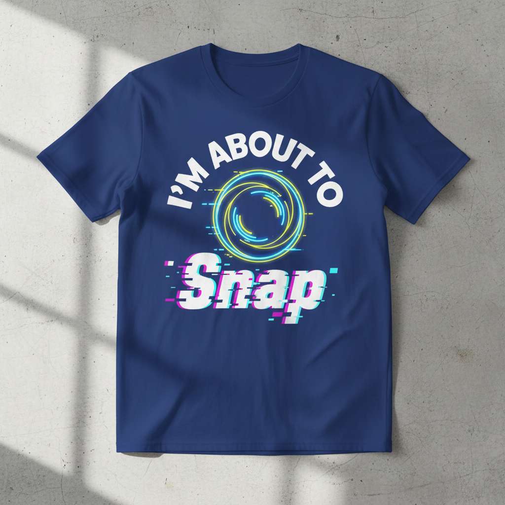 Im About To Snap Graphic T-Shirt, Funny Retro Tee Gift Idea