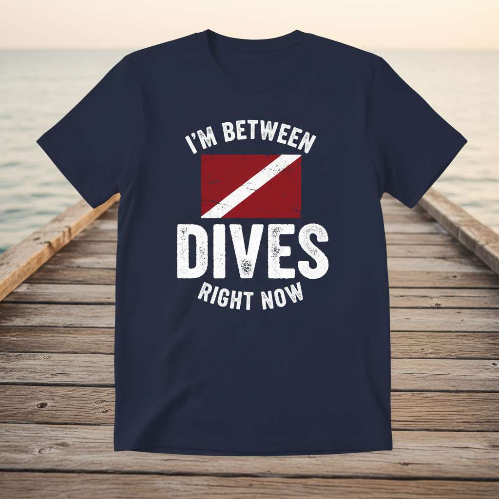 Im Between Dives Right Now Vintage Scuba T-Shirt, Funny Dive Tee Gift Idea