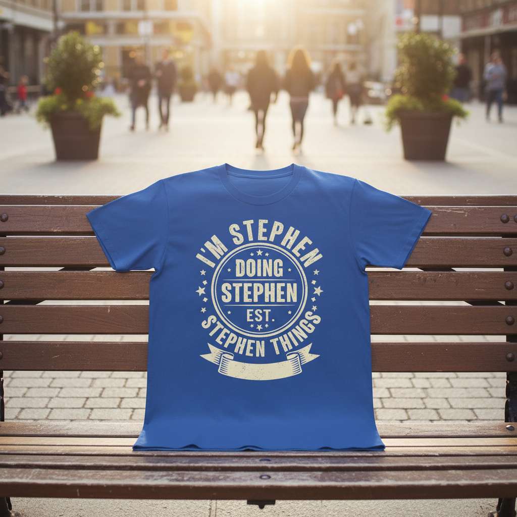 Im Doing Stephen Things T-Shirt, Novelty Stephen Gift Tee