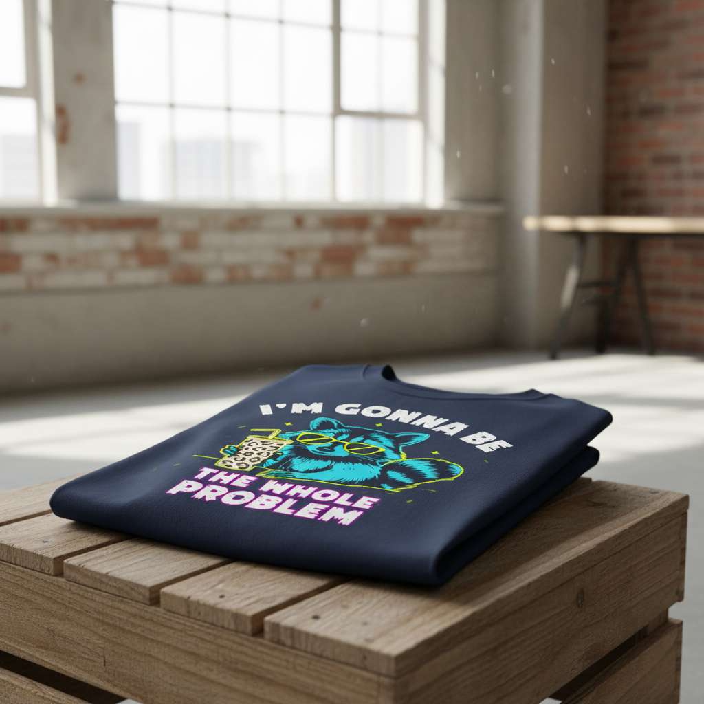 Im Gonna Be The Whole Problem Graphic T-Shirt, Funny Raccoon Tee