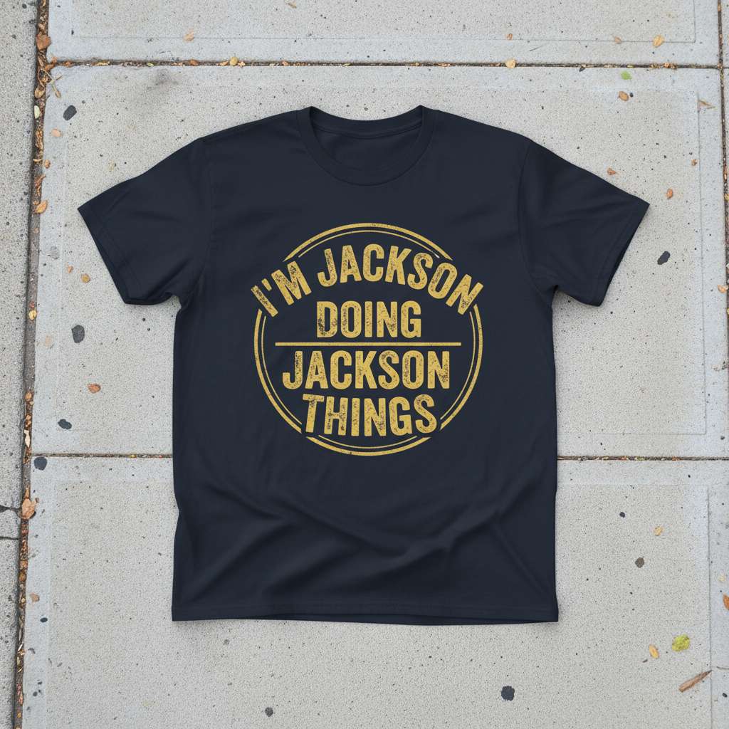 Im Jackson Doing Jackson Things Vintage T-Shirt, Funny Graphic Tee Gift Idea