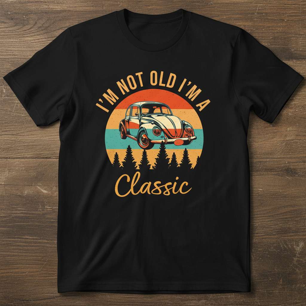 Im Not Old Im A Classic Retro T-Shirt, Funny Vintage Car Tee Gift Idea